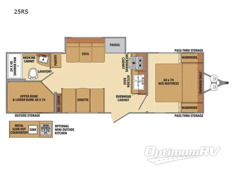 2021 Shasta Shasta 25RS RV Floorplan Photo