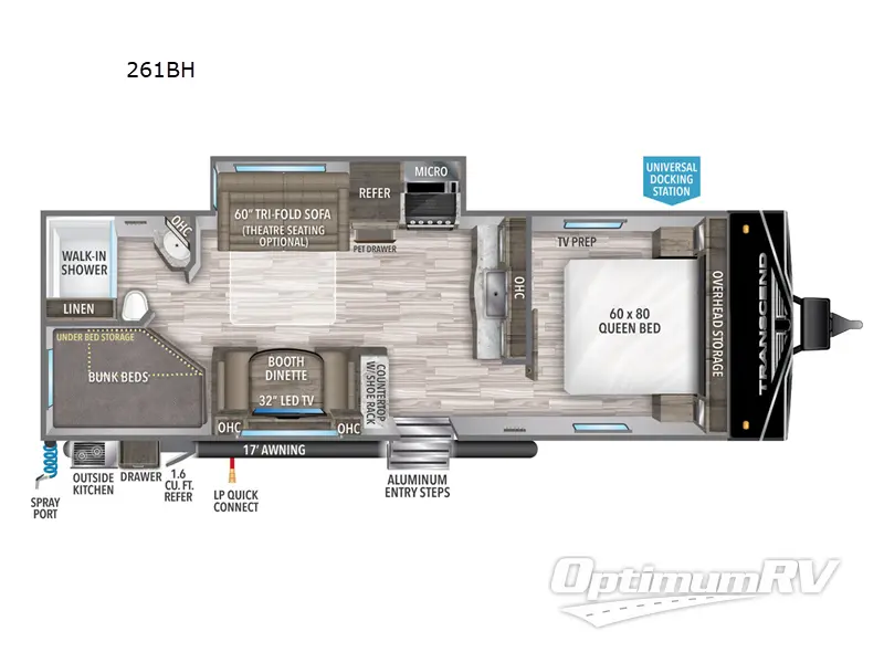 2024 Grand Design Transcend Xplor 261BH RV Floorplan Photo