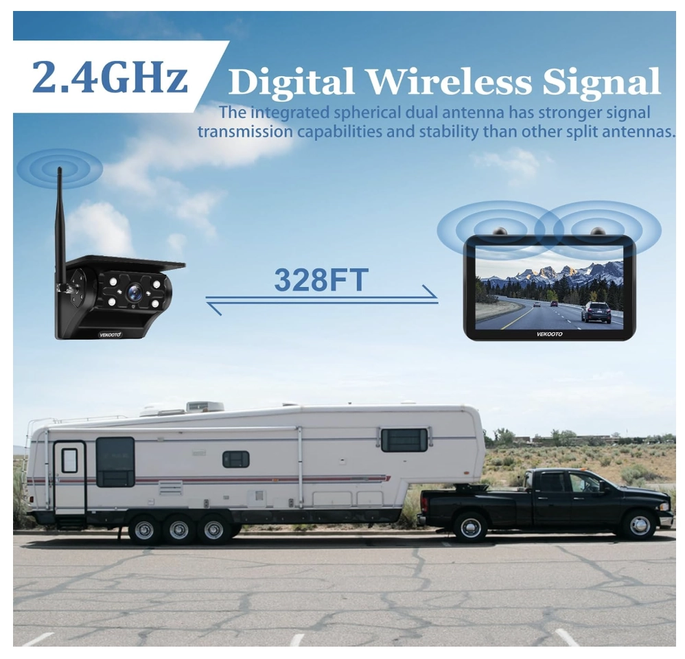Magnetic Solar Wireless Backup Camera