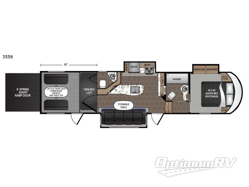 2018 Dutchmen Endurance 3556 Floorplan Photo