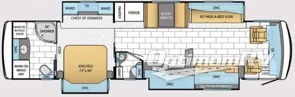 2014 Newmar Ventana 4037 Floorplan Photo