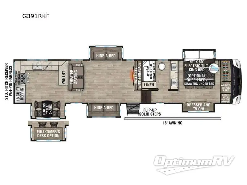 2023 KZ Durango Gold G391RKF Floorplan Photo