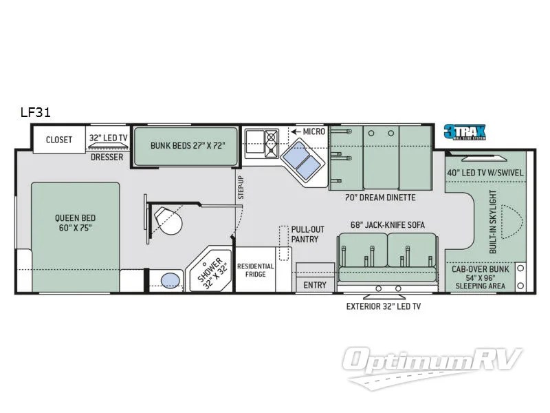 2017 Thor Quantum LF31 Floorplan Photo