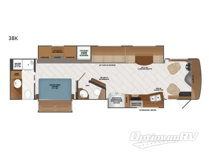 2022 Fleetwood Discovery 38K Floorplan Photo