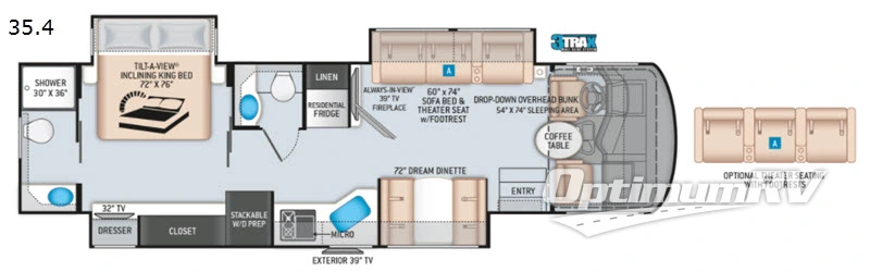 2021 Thor Miramar 35.4 Floorplan Photo