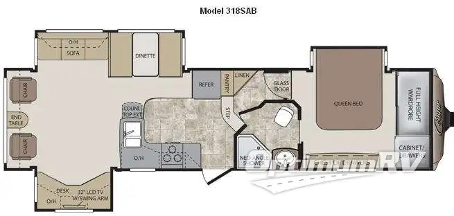 2012 Keystone Cougar 318SAB Floorplan Photo