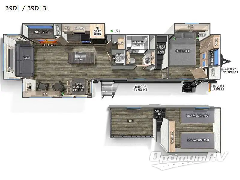 2023 Forest River Timberwolf 39DL Floorplan Photo