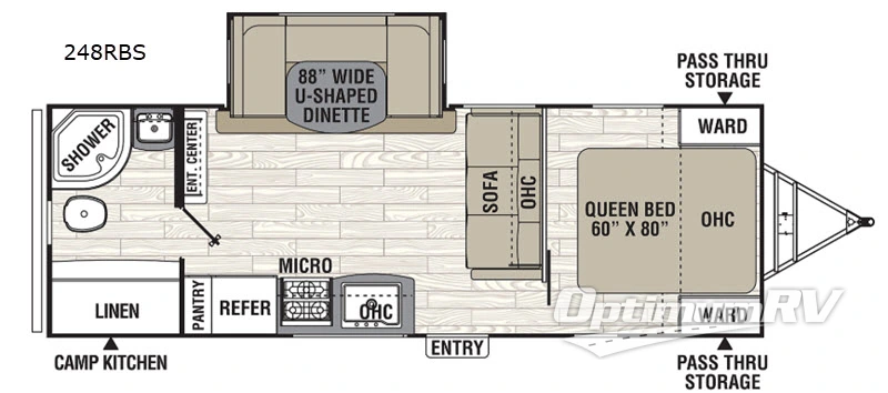2019 Coachmen Freedom Express Ultra Lite 248RBS RV Floorplan Photo