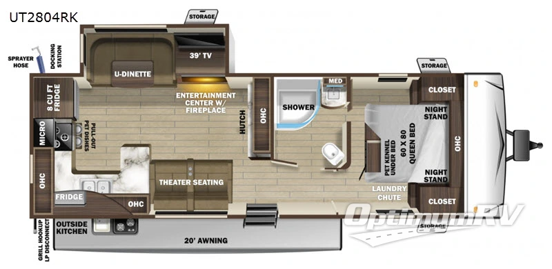2020 Highland Ridge Open Range Ultra Lite UT2804RK Floorplan Photo