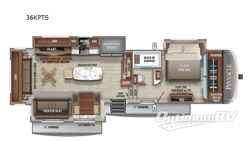 2021 Jayco Pinnacle 36KPTS Floorplan Photo