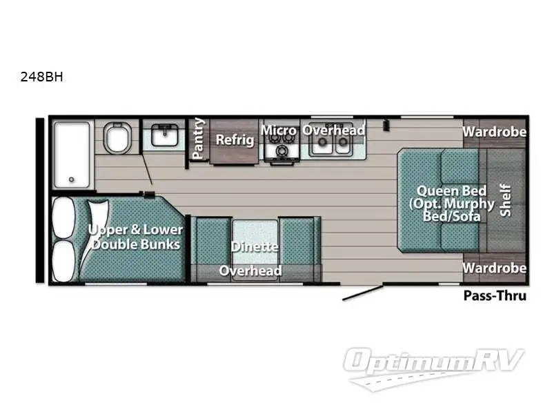 2022 Gulf Stream Conquest Ultra Lite 248BH Floorplan Photo