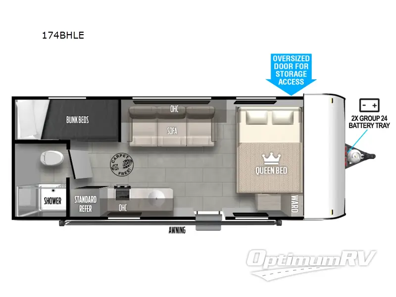 2024 Forest River Wildwood FSX 174BHLE RV Floorplan Photo
