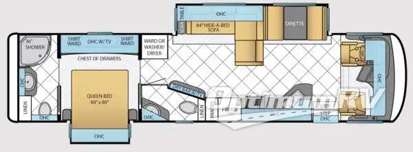 2014 Newmar Canyon Star 3610 Floorplan Photo