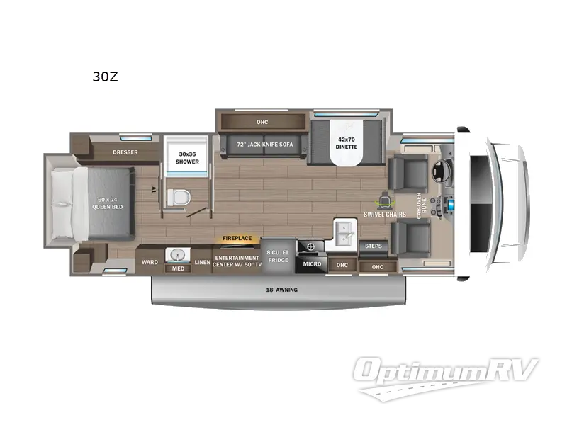 2023 Jayco Greyhawk 30Z RV Floorplan Photo