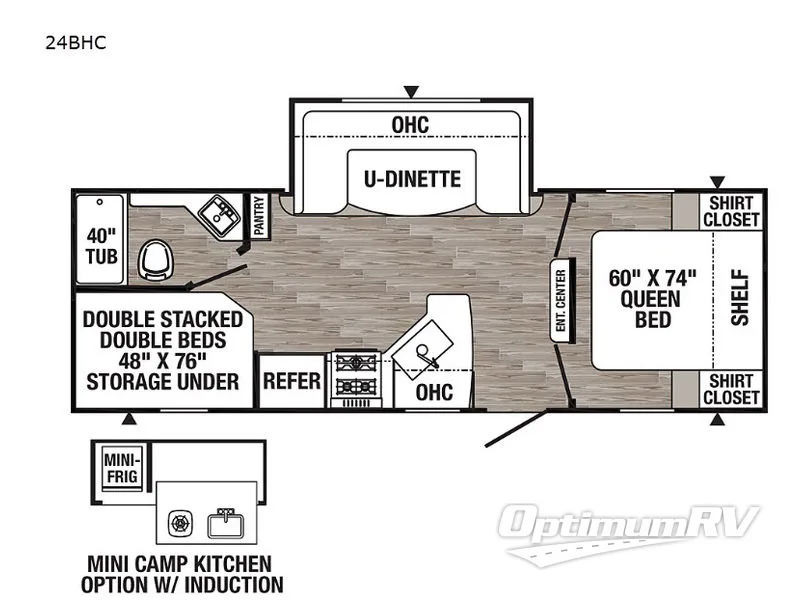 2019 Palomino Puma XLE Lite 24BHC Floorplan Photo