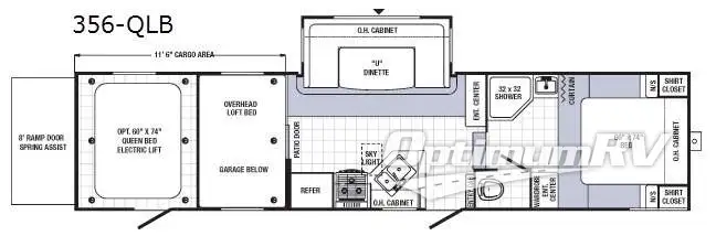 2015 Palomino Puma Unleashed 356-QLB Floorplan Photo