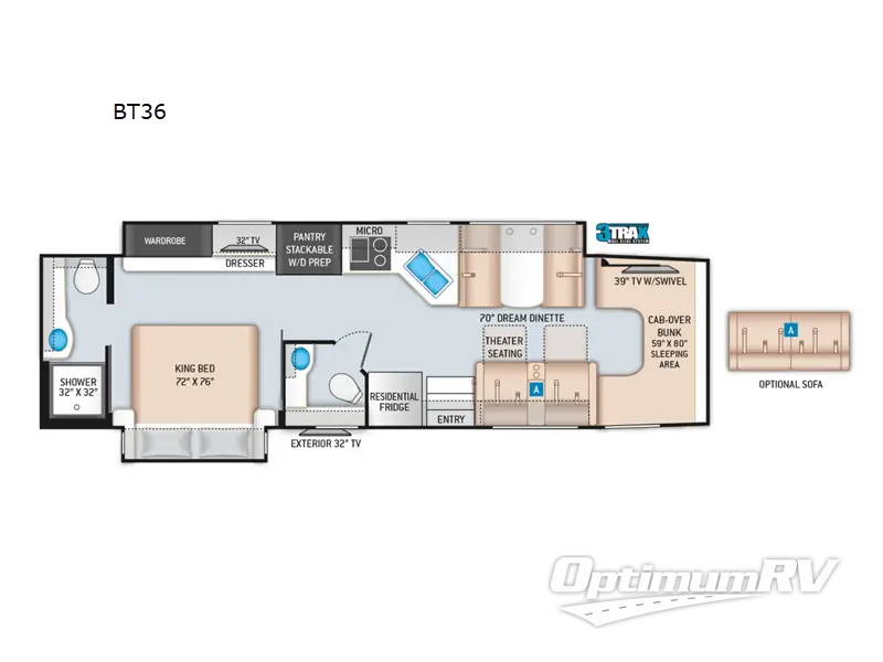 2022 Thor Omni BT36 Floorplan Photo