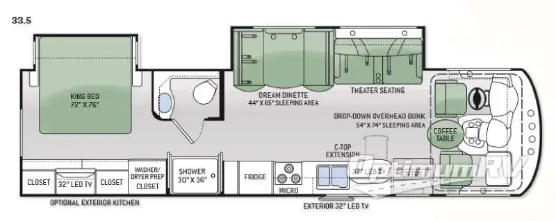 2015 Thor Miramar 33.5 Floorplan Photo