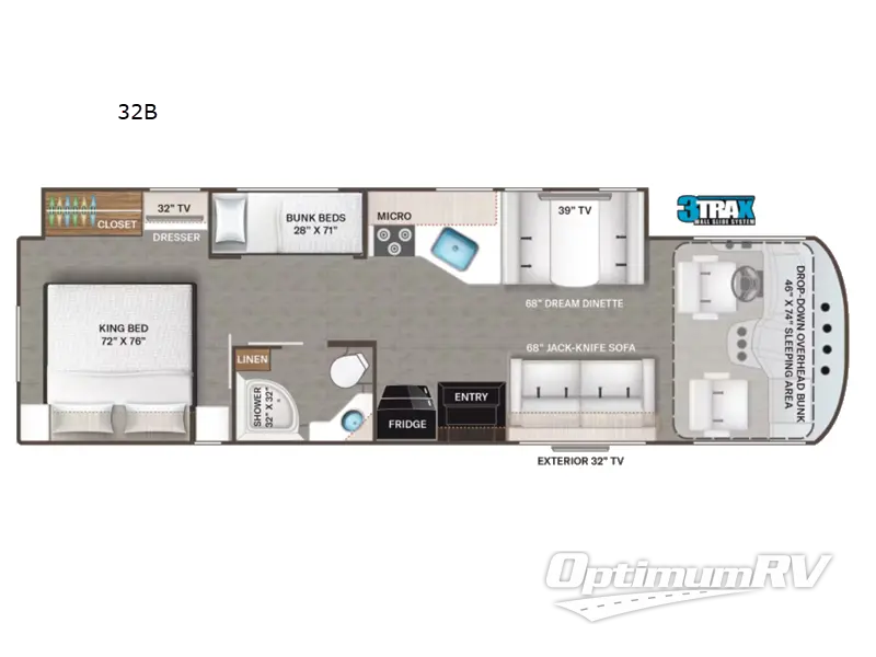 2023 Thor ACE 32B Floorplan Photo