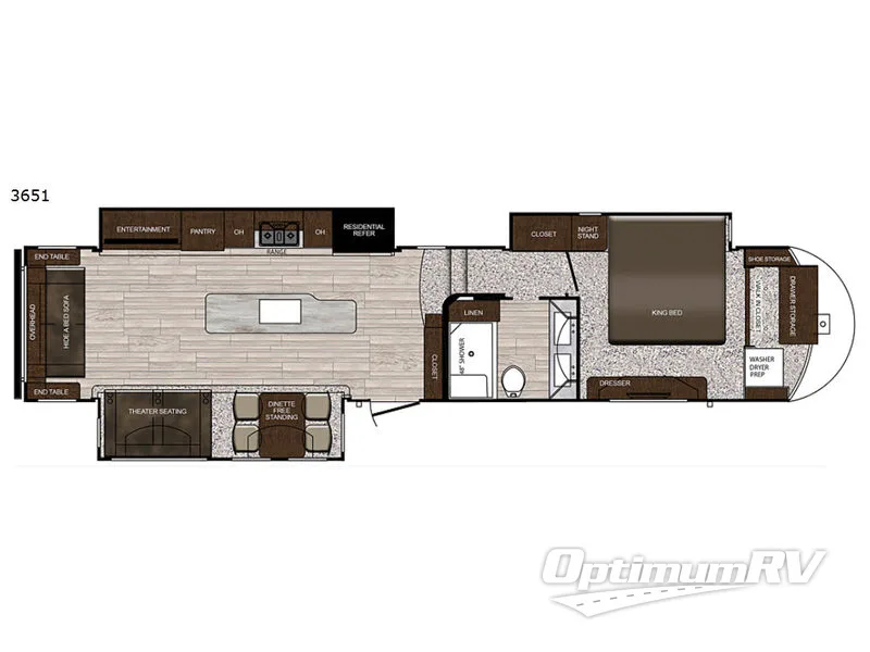2019 Prime Time Sanibel 3651 Floorplan Photo