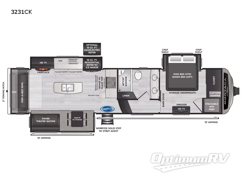 2022 Keystone Montana 3231CK Floorplan Photo