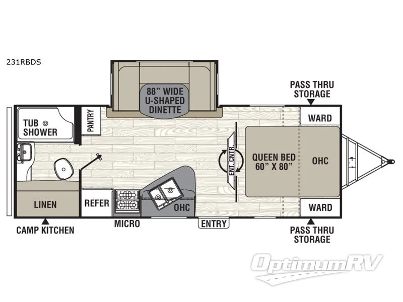 2018 Coachmen Freedom Express 231RBDS Floorplan Photo