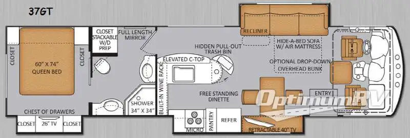 2014 Thor Challenger 37GT Floorplan Photo
