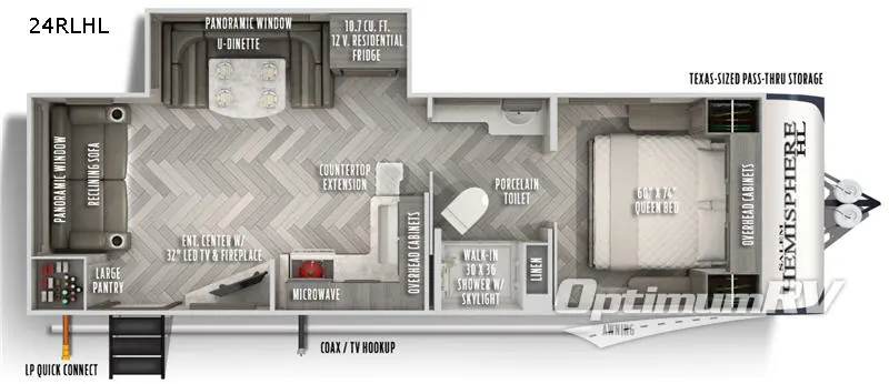 2020 Forest River Salem Hemisphere Hyper-Lyte 24RLHL Floorplan Photo