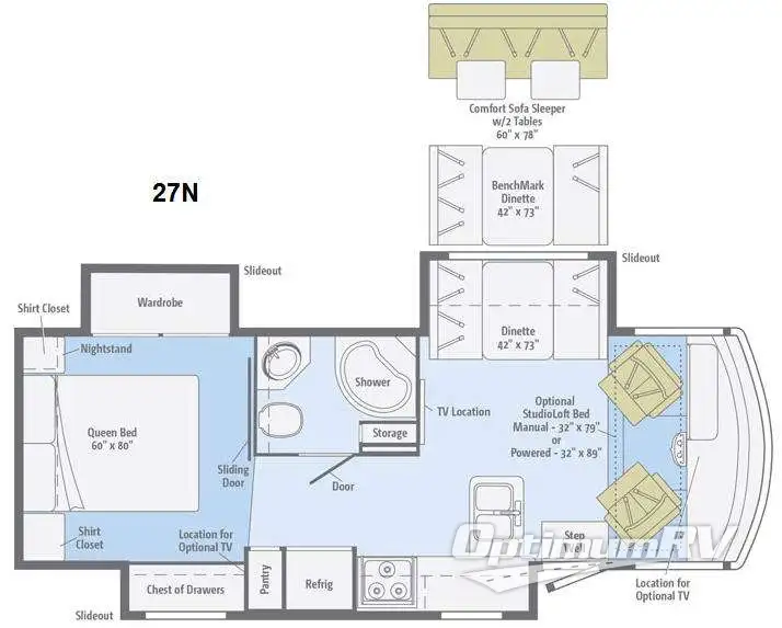 2015 Winnebago Vista 27N Floorplan Photo