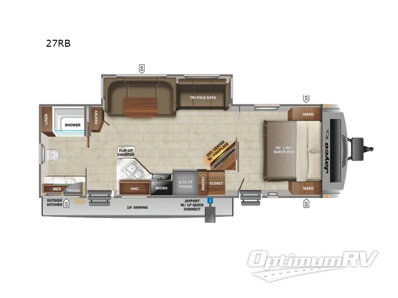 2022 Jayco White Hawk 27RB Floorplan Photo