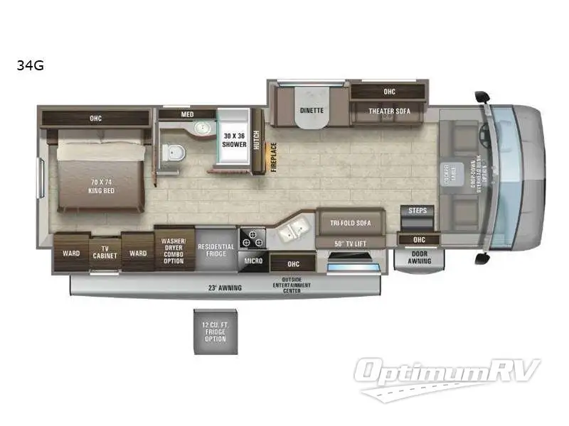 2021 Entegra Vision XL 34G Floorplan Photo