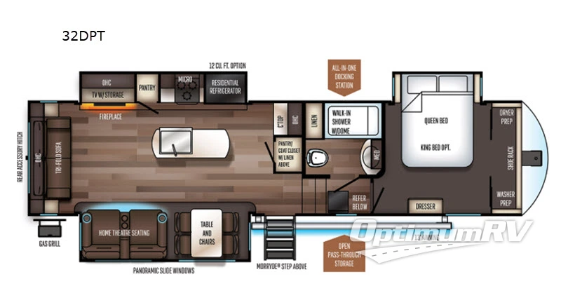 2021 Forest River Sabre 32DPT RV Floorplan Photo