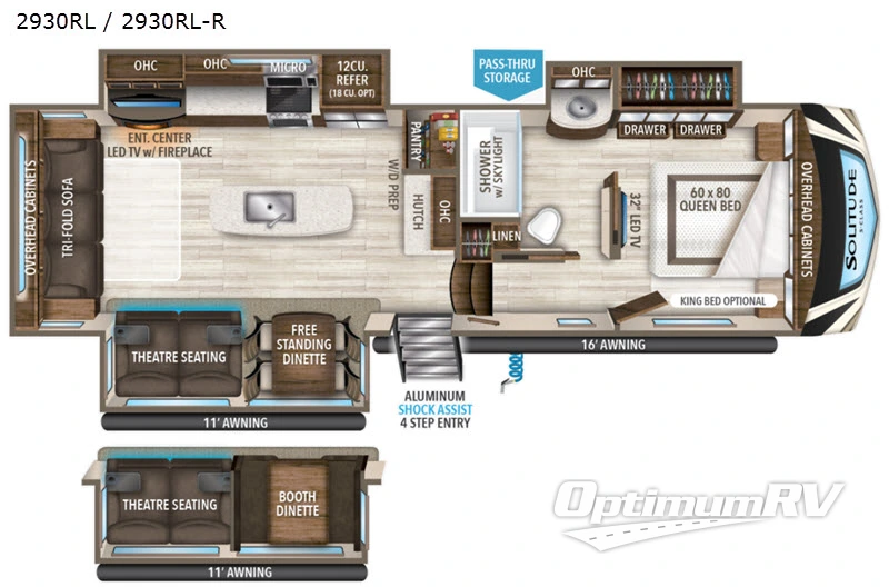 2020 Grand Design Solitude S-Class 2930RL-R Floorplan Photo