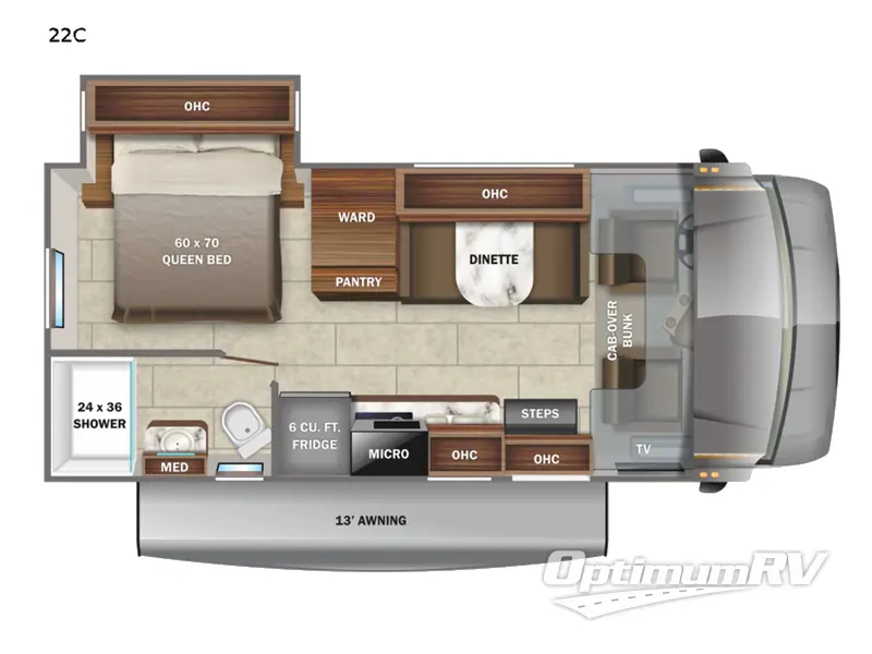 2022 Jayco Redhawk SE 22C Floorplan Photo