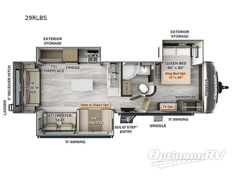 2024 Forest River Flagstaff Super Lite 29RLBS RV Floorplan Photo