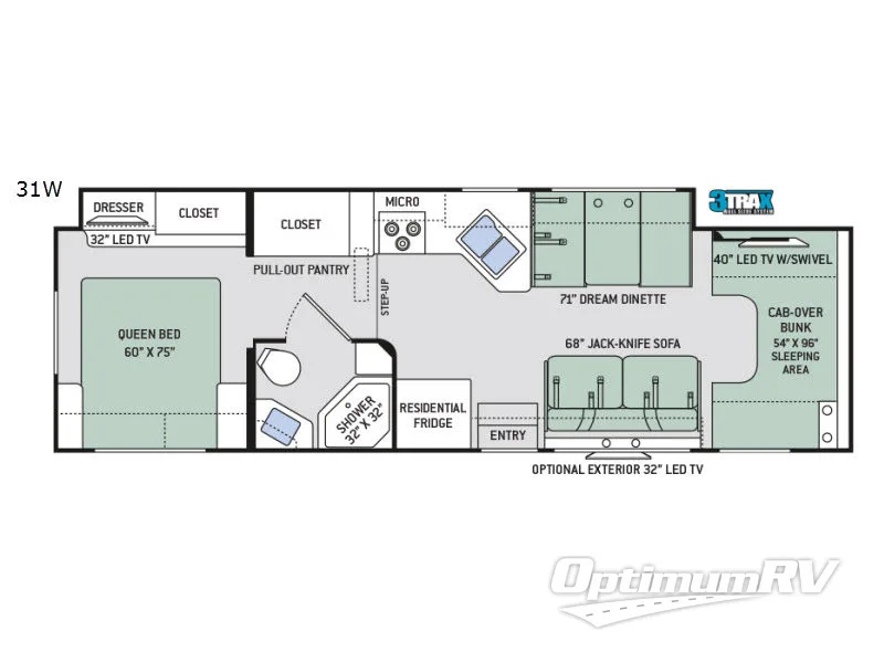 2017 Thor Chateau 31W Floorplan Photo
