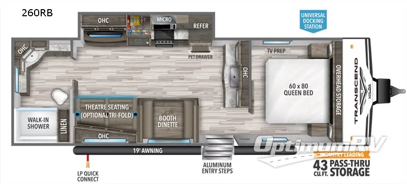 2020 Grand Design Transcend Xplor 260RB Floorplan Photo