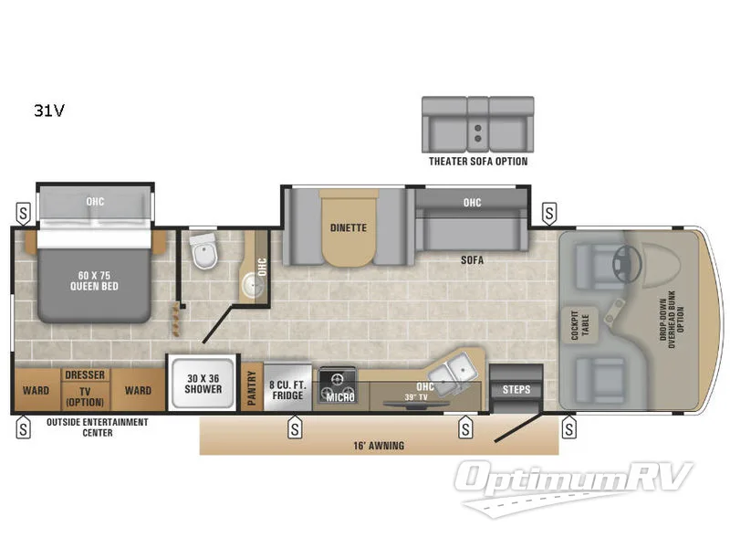 2019 Entegra Vision 31V Floorplan Photo