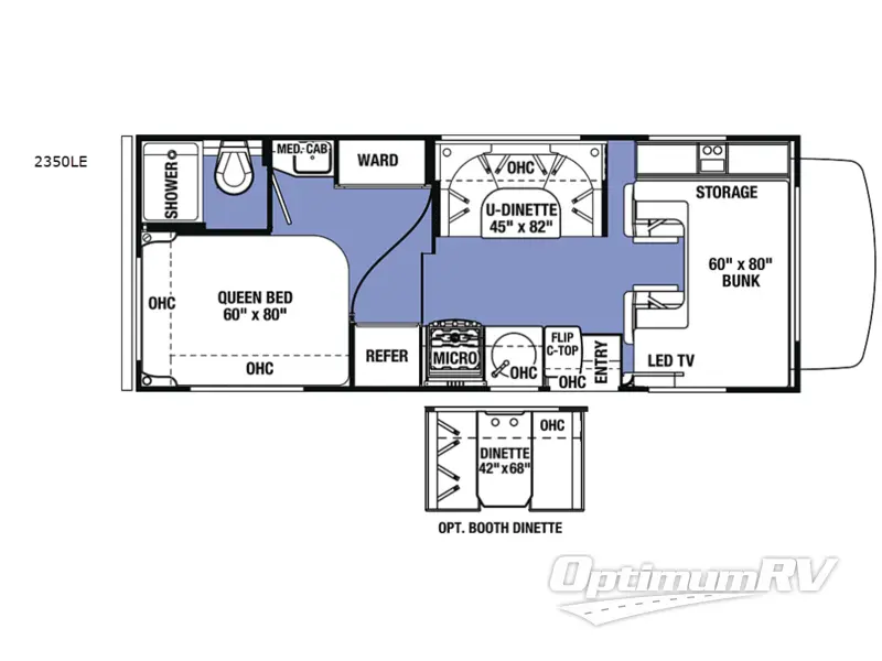 2018 Forest River Sunseeker LE 2350LE Ford Floorplan Photo