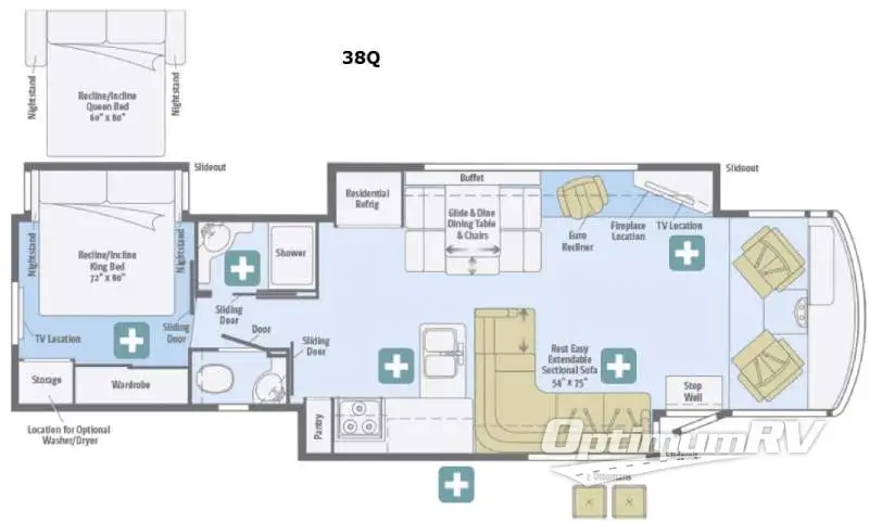 2016 Winnebago Adventurer 38Q Floorplan Photo