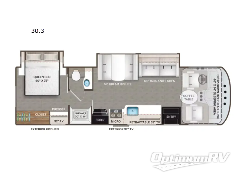 2022 Thor ACE 30.3 Floorplan Photo