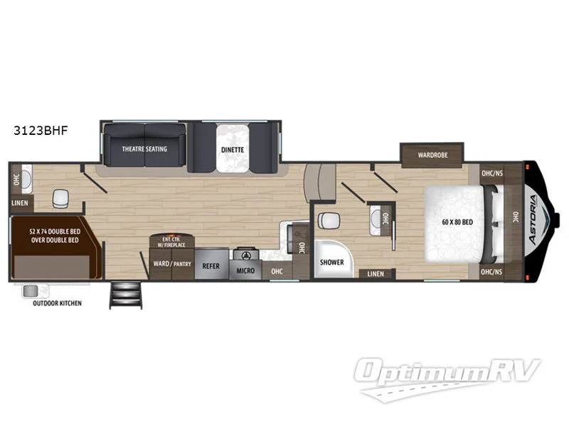 2019 Dutchmen Astoria 3123BHF Floorplan Photo