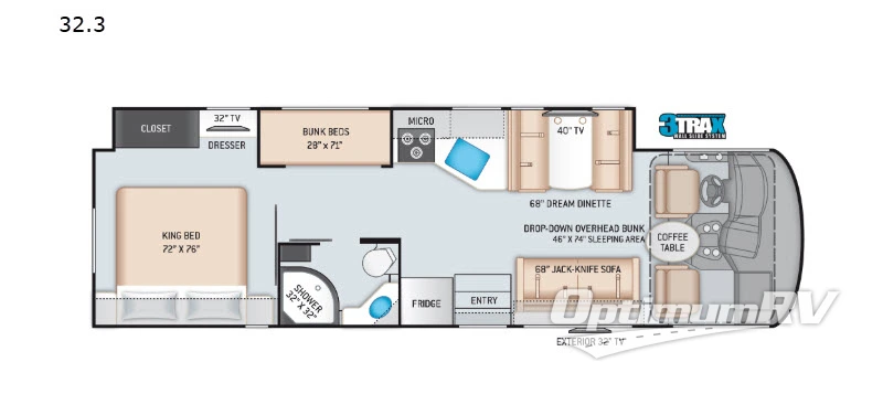 2020 Thor ACE 32.3 Floorplan Photo