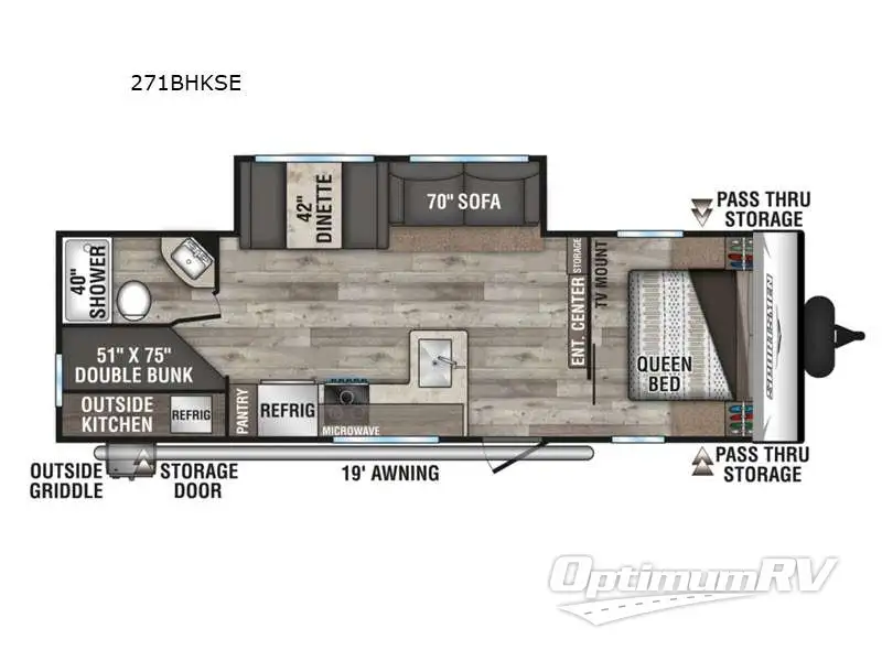 2022 KZ Sportsmen SE 271BHKSE Floorplan Photo