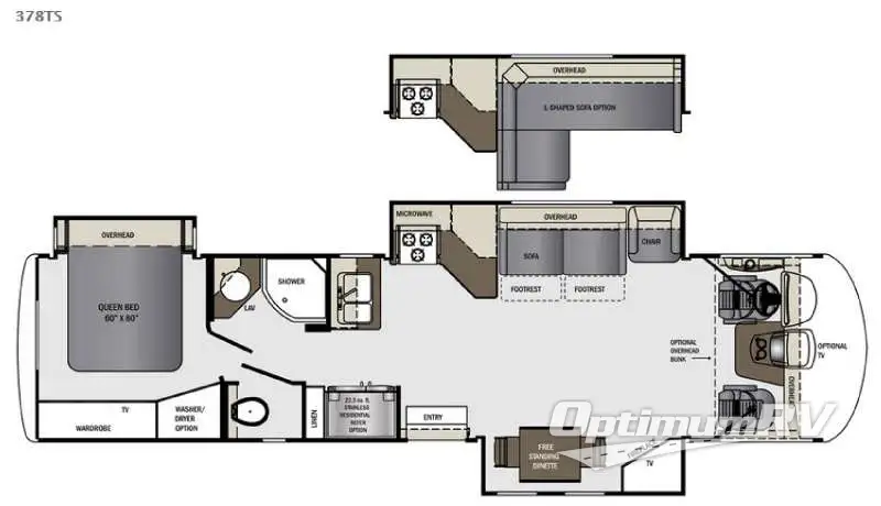2016 Forest River Georgetown XL 378TS Floorplan Photo