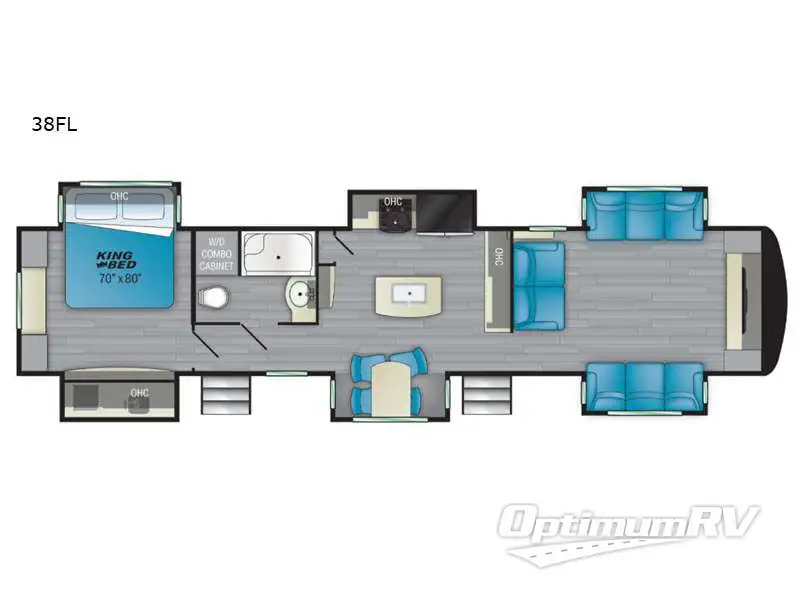 2021 Heartland Bighorn Traveler 38FL Floorplan Photo