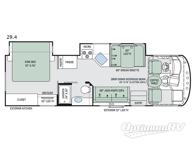 2018 Thor ACE 29.4 Floorplan Photo