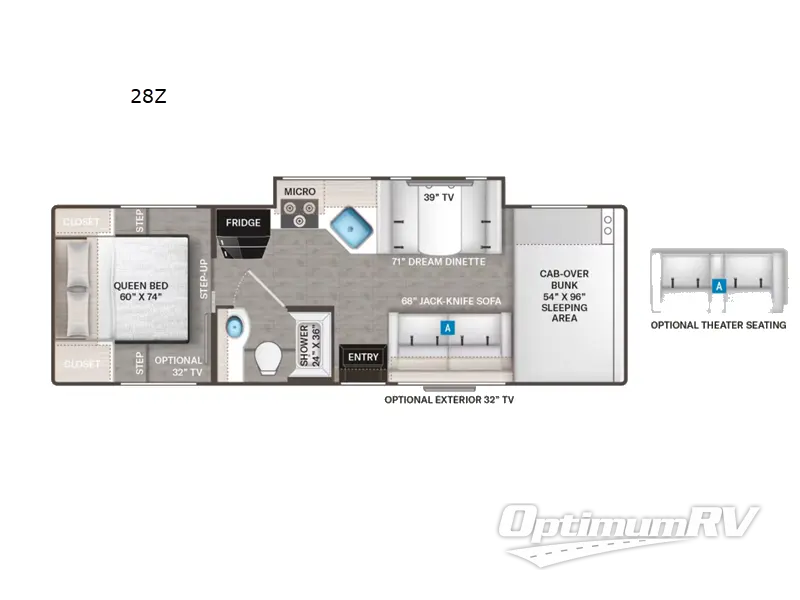 2022 Thor Four Winds 28Z RV Floorplan Photo