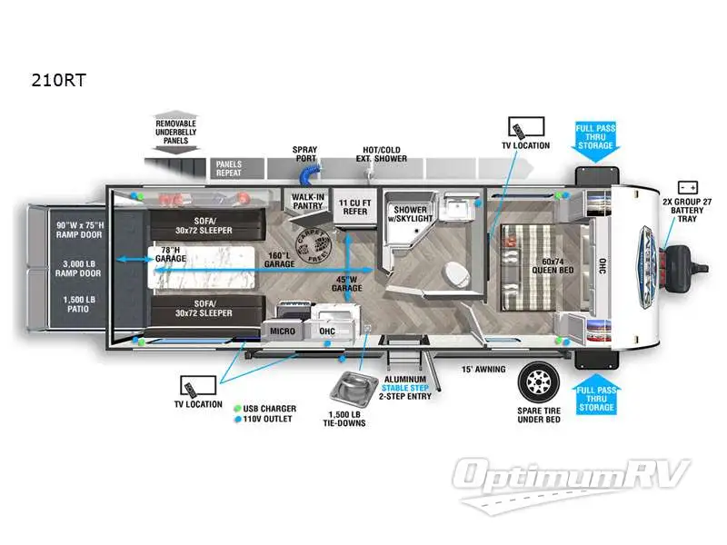 2021 Forest River Salem FSX 210RT Floorplan Photo