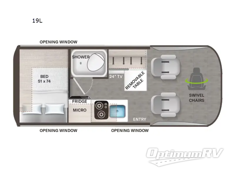 2022 Thor Tranquility 19L Floorplan Photo